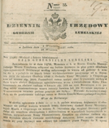 Dziennik Urzędowy Gubernii Lubelskiey 1837, Nr 38 (4/16 wrzes.)