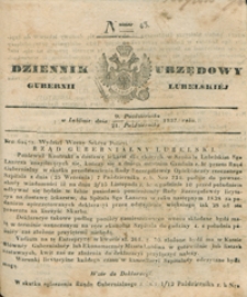 Dziennik Urzędowy Gubernii Lubelskiey 1837, Nr 43 (9/21 paźdz.)