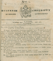 Dziennik Urzędowy Gubernii Lubelskiey 1837, Nr 51 [4 grudz./16 grudz.]