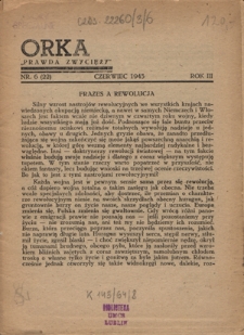 Orka "Prawda Zwycięży". R. 3, nr 6=22 (maj 1943)