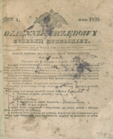 Dziennik Urzędowy Gubernii Lubelskiey 1838/1839, Nr 1 (24 grudz./5 stycz.)