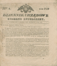 Dziennik Urzędowy Gubernii Lubelskiey 1838/1939, Nr 2 (31 grudz./12 stycz.)
