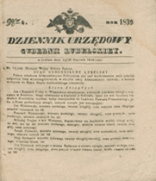 Dziennik Urzędowy Gubernii Lubelskiey 1839, Nr 4 (14/26 stycz.)