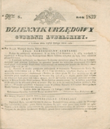 Dziennik Urzędowy Gubernii Lubelskiey 1839, Nr 8 (11/23 luty)