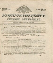 Dziennik Urzędowy Gubernii Lubelskiey 1839, Nr 11 (4/16 marz.)