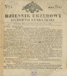 Dziennik Urzędowy Gubernii Lubelskiey 1840/1841, Nr 1 (24/grudz./2 stycz.)