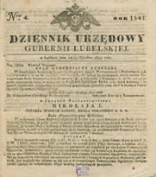 Dziennik Urzędowy Gubernii Lubelskiey 1841, Nr 4 (11/23 stycz.)