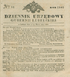 Dziennik Urzędowy Gubernii Lubelskiey 1841, Nr 11 (1/13 marz.)