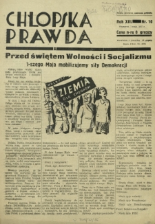 Chłopska Prawda. R. 13, nr 10 (1 maja 1937)