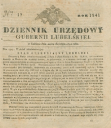 Dziennik Urzędowy Gubernii Lubelskiey 1841, Nr 17 (12/24 kwiec.)