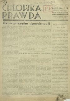 Chłopska Prawda. R. 13, nr 16 (15 sierpnia 1937)