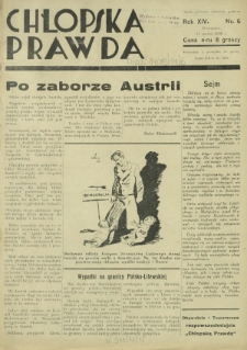 Chłopska Prawda. R. 14, nr 6 (31 marca 1938)