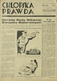Chłopska Prawda. R. 14, nr 7 (15 kwietnia 1938)