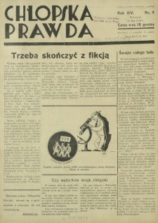 Chłopska Prawda. R. 14, nr 9 (15 maj 1938)