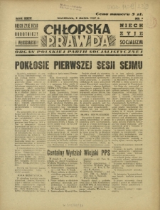Chłopska Prawda : organ Polskiej Partii Socjalistycznej. R. 23, nr 9 (9 marca 1947)