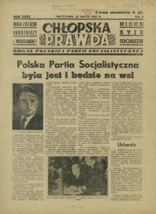 Chłopska Prawda : organ Polskiej Partii Socjalistycznej. R. 23, nr 11 (23 marca 1947)