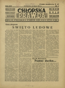 Chłopska Prawda : organ Polskiej Partii Socjalistycznej. R. 23, nr 19 (25 maja 1947)