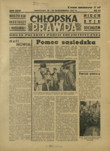 Chłopska Prawda : organ Polskiej Partii Socjalistycznej. R. 23, nr 33 (19-26 października 1947)