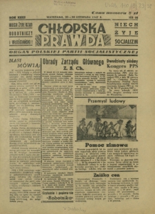 Chłopska Prawda : organ Polskiej Partii Socjalistycznej. R. 23, nr 38 (23-30 listopada 1947)