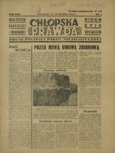 Chłopska Prawda : organ Polskiej Partii Socjalistycznej. R. 24, nr 3 (18-25 stycznia 1948)