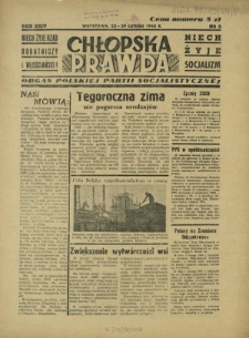 Chłopska Prawda : organ Polskiej Partii Socjalistycznej. R. 24, nr 8 (22-29 lutego 1948)