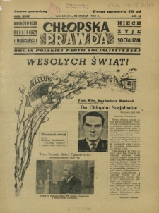 Chłopska Prawda : organ Polskiej Partii Socjalistycznej. R. 24, nr 13 (28 marca 1948)
