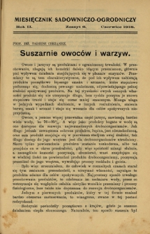 Miesięcznik Sadowniczo-Ogrodniczy : organ Sekcji Ogrodniczej Galicyjskiego Towarz. Gospodarskiego pod red. Antoniego Wróblewskiego. R. 2, z. 6 (czerwiec 1918)