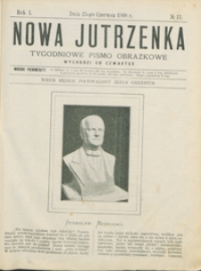 Nowa Jutrzenka : tygodniowe pismo obrazkowe R. 1, nr 13 (25 czerw. 1908)