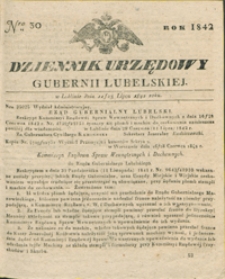 Dziennik Urzędowy Gubernii Lubelskiey 1842, Nr 30 (11/23 lip.)