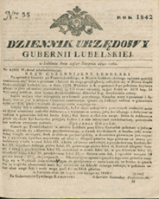 Dziennik Urzędowy Gubernii Lubelskiey 1842, Nr 35 (15/27 sierp.)