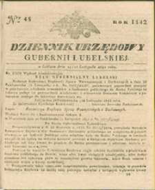Dziennik Urzędowy Gubernii Lubelskiey 1842, Nr 48 (14/26 list.)