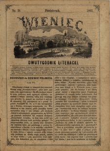 Wieniec : dwutygodnik literacki / redaktor odpowiedzialny Goczałkowska Julia. Nr 19 (październik 1862)