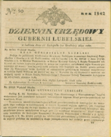 Dziennik Urzędowy Gubernii Lubelskiey 1842, Nr 50 (28 list./10 grudz.)