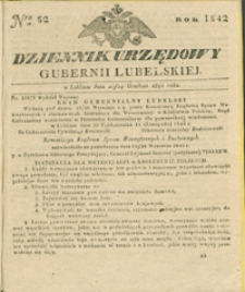 Dziennik Urzędowy Gubernii Lubelskiey 1842, Nr 52 (12/24 grudz.)