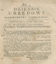 Dziennik Urzędowy Województwa Lubelskiego 1827, Nr 6 (7 luty)