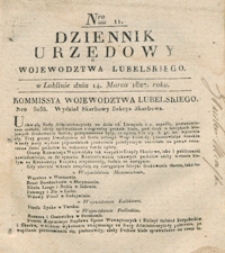 Dziennik Urzędowy Województwa Lubelskiego 1827, Nr 11 (14 marz.)