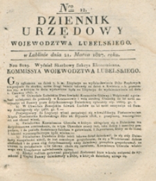 Dziennik Urzędowy Województwa Lubelskiego 1827, Nr 12 (21 marz.)