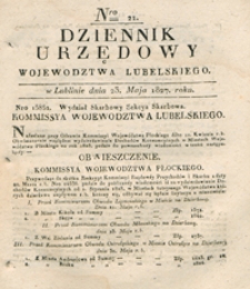 Dziennik Urzędowy Województwa Lubelskiego 1827, Nr 21 (23 maj)