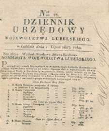 Dziennik Urzędowy Województwa Lubelskiego 1827, Nr 27 (4 lip.)