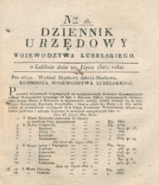 Dziennik Urzędowy Województwa Lubelskiego 1827, Nr 28 (11 lip.)