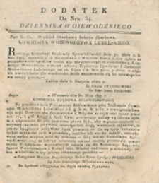 Dziennik Urzędowy Województwa Lubelskiego 1827, dod. do Nr 34 [22 sierp.]