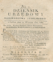 Dziennik Urzędowy Województwa Lubelskiego 1827, Nr 37 (12 wrzes.)