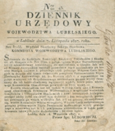 Dziennik Urzędowy Województwa Lubelskiego 1827, Nr 45 (7 list.)