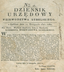 Dziennik Urzędowy Województwa Lubelskiego 1827, Nr 46 (14 list.)