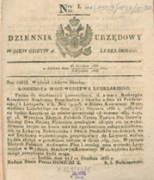Dziennik Urzędowy Województwa Lubelskiego 1835/1836, Nr 1 (25 grudz./6 stycz.)