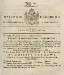 Dziennik Urzędowy Województwa Lubelskiego 1836, Nr 10 (26 luty/9 marz.)