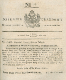 Dziennik Urzędowy Województwa Lubelskiego 1836, Nr 17 (14/26 kwiec.)