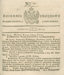 Dziennik Urzędowy Województwa Lubelskiego 1836, Nr 24 (2/14 czerw.)