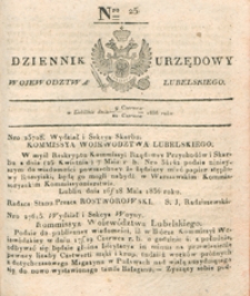 Dziennik Urzędowy Województwa Lubelskiego 1836, Nr 25 (9/21 czerw.)