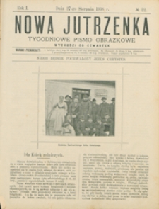 Nowa Jutrzenka : tygodniowe pismo obrazkowe R. 1, nr 22 (27 sierp. 1908)